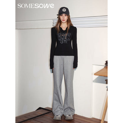 SomeSowe Cutting Casual Sweatpants Grey