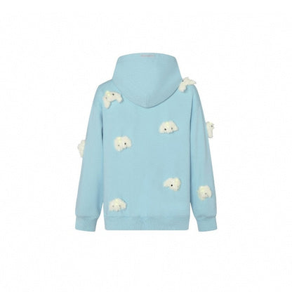 13 De Marzo Luminous Plush Rabbit Hoodie Blue