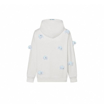 13 De Marzo Luminous Plush Rabbit Hoodie White