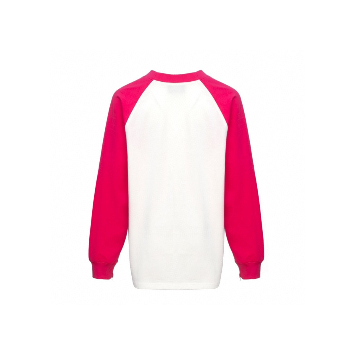 Ann Andelman Color Blocked Logo Print L/S Tee Pink