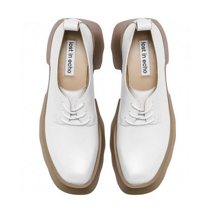 Lost In Echo Thick-Soled Leather Derby White