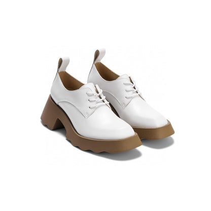 Lost In Echo Thick-Soled Leather Derby White