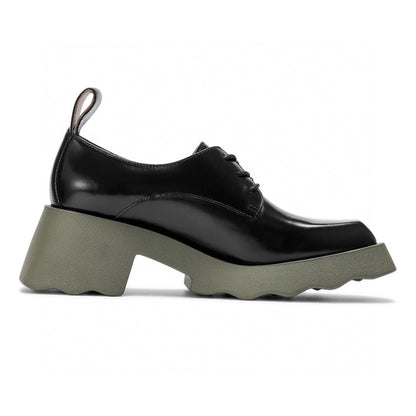 Lost In Echo Thick-Soled Leather Derby Black