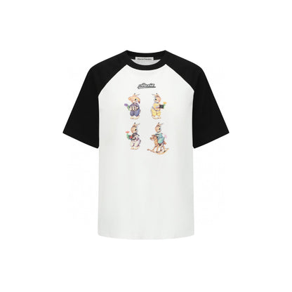 Alexia Sandra Four Rabbits Raglan Tee Black