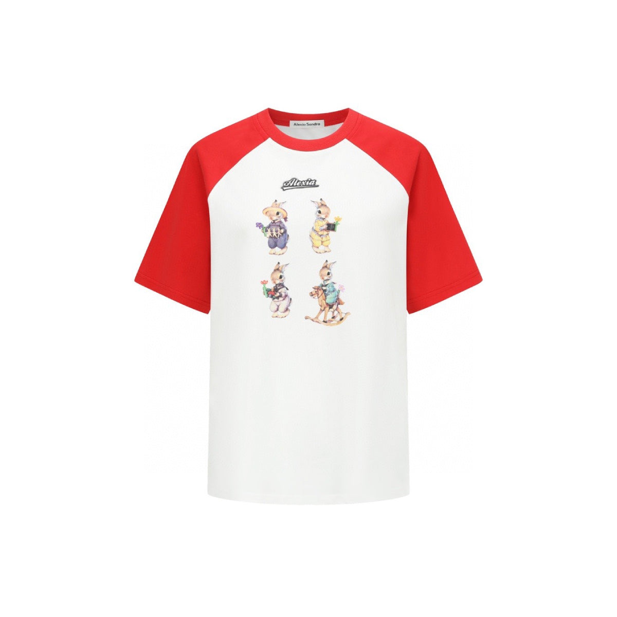 Alexia Sandra Four Rabbits Raglan Tee Red