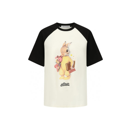 Alexia Sandra Big Rabbit Raglan Tee Black