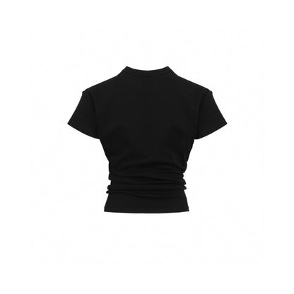 Ann Andelman Small Logo Stacking Slim Tee Black