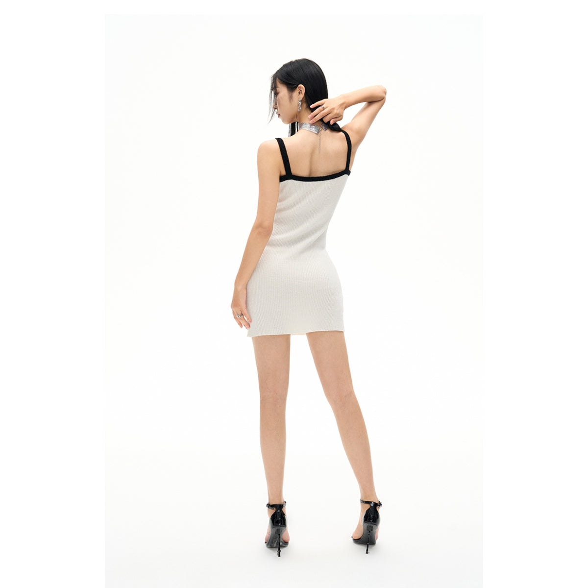 NotAwear Embroidery Logo Knit Dress White