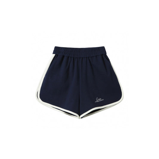 Andrea Martin Trim Track Cola Shorts Navy