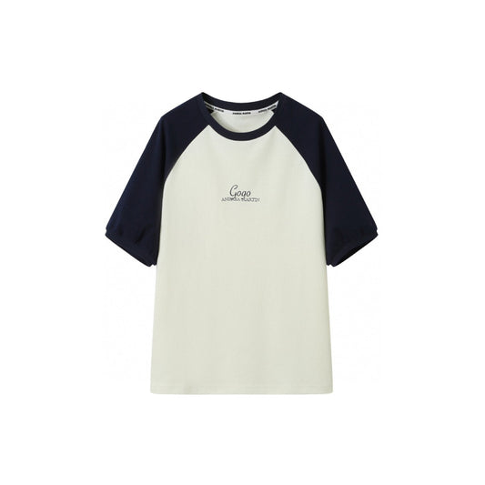 Andrea Martin Raglan Cola Logo Tee Navy