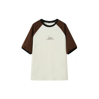 Andrea Martin Raglan Cola Logo Tee Brown