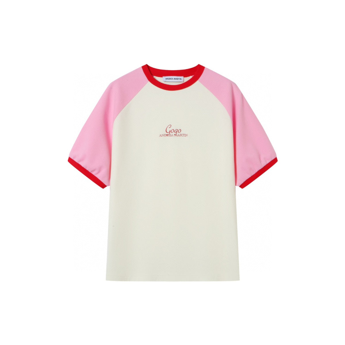 Andrea Martin Raglan Cola Logo Tee Pink