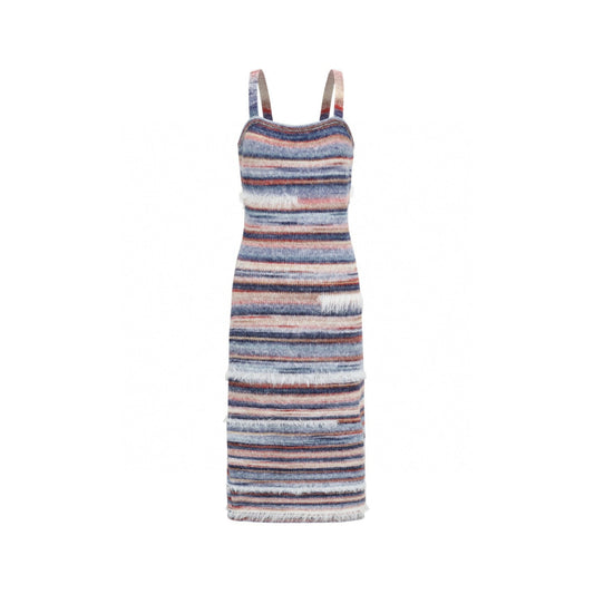 Alexia Sandra Striped Mohair Long Dress