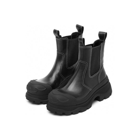 SugarSu Rubber Sole Chelsea Boots Black