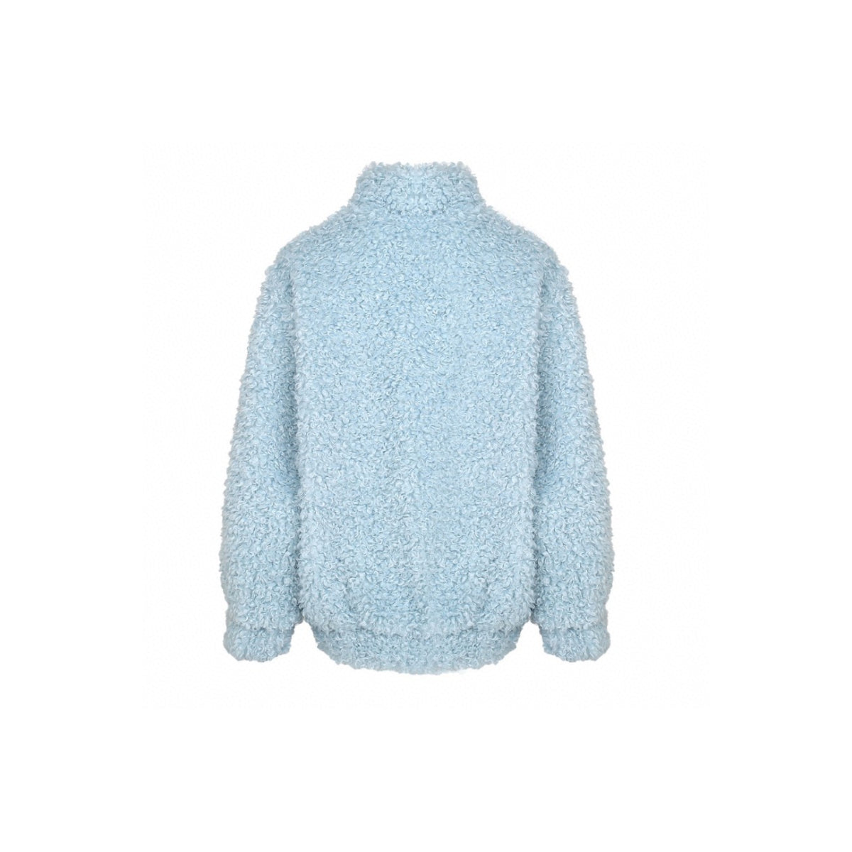 Ann Andelman Oversized Woolen Fleece Coat Blue