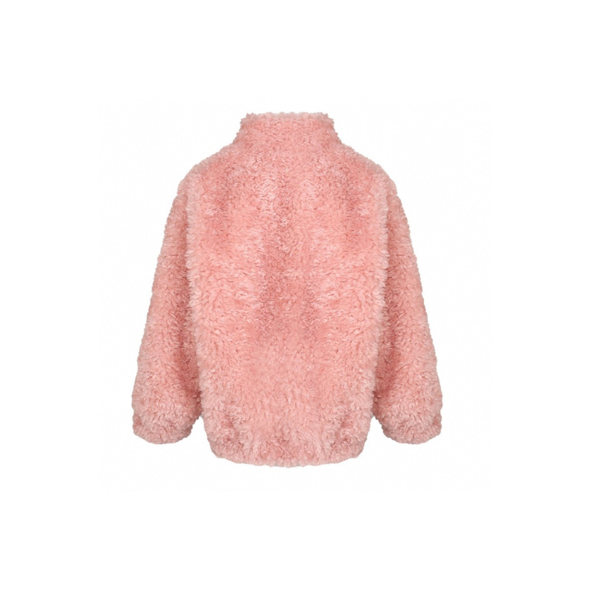 Ann Andelman Oversized Woolen Fleece Coat Pink