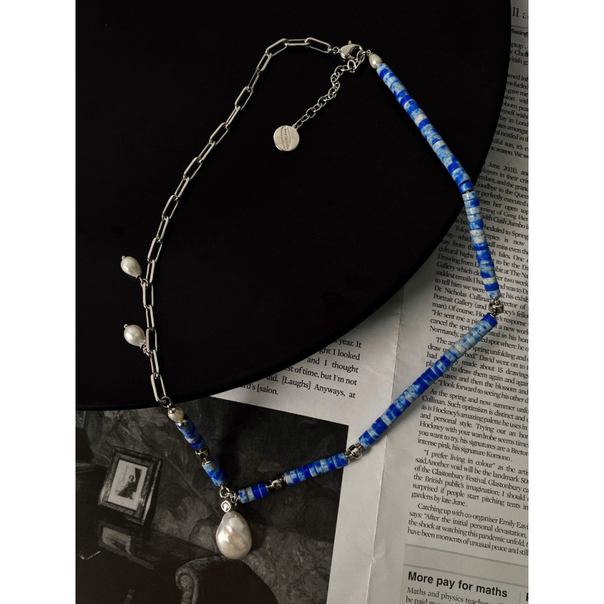 Lost In Echo Asymmetrical Pearl Necklace