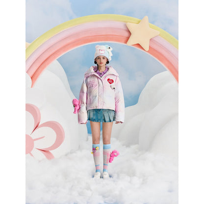 13De Marzo X Care Bears Rainbow Down Jacket