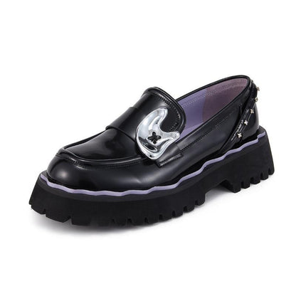 SugarSu Metal Buckle Loafer Black