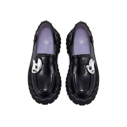 SugarSu Metal Buckle Loafer Black