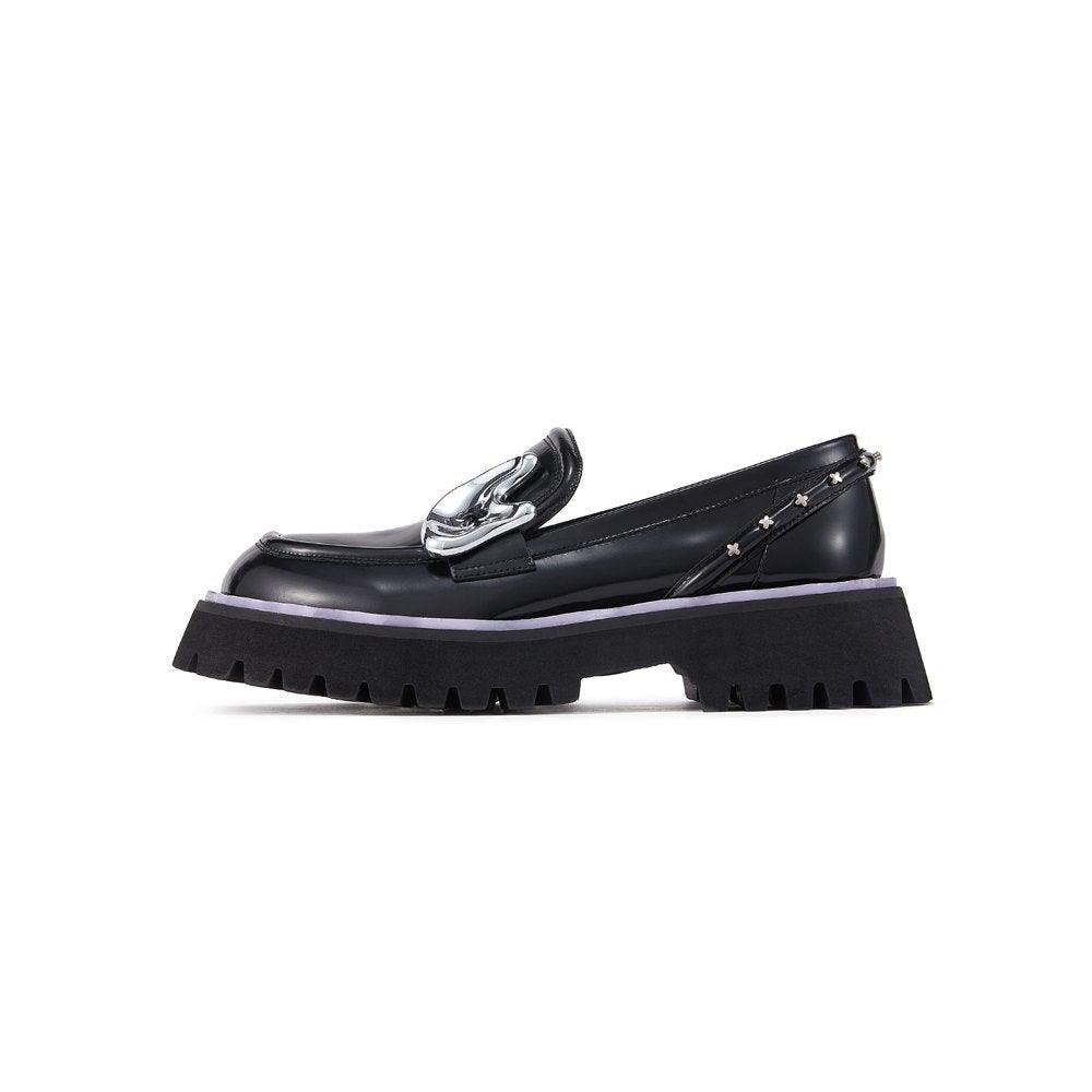 SugarSu Metal Buckle Loafer Black