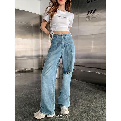 MacyMccoy Destory Denim Wide-Leg Jeans