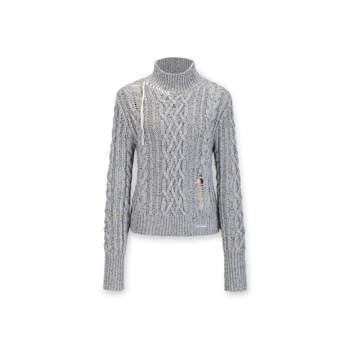 NotAwear Destroyed Twisted Woolen Sweater Grey