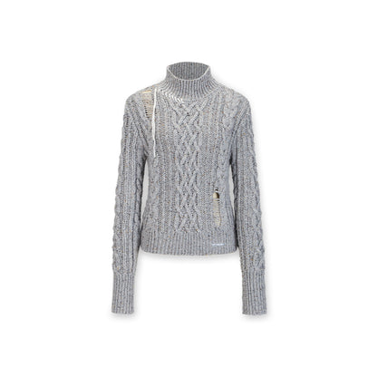 NotAwear Destroyed Twisted Woolen Sweater Grey