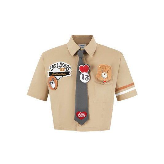 13De Marzo X Care Bears Patch Tie Shirt Brown