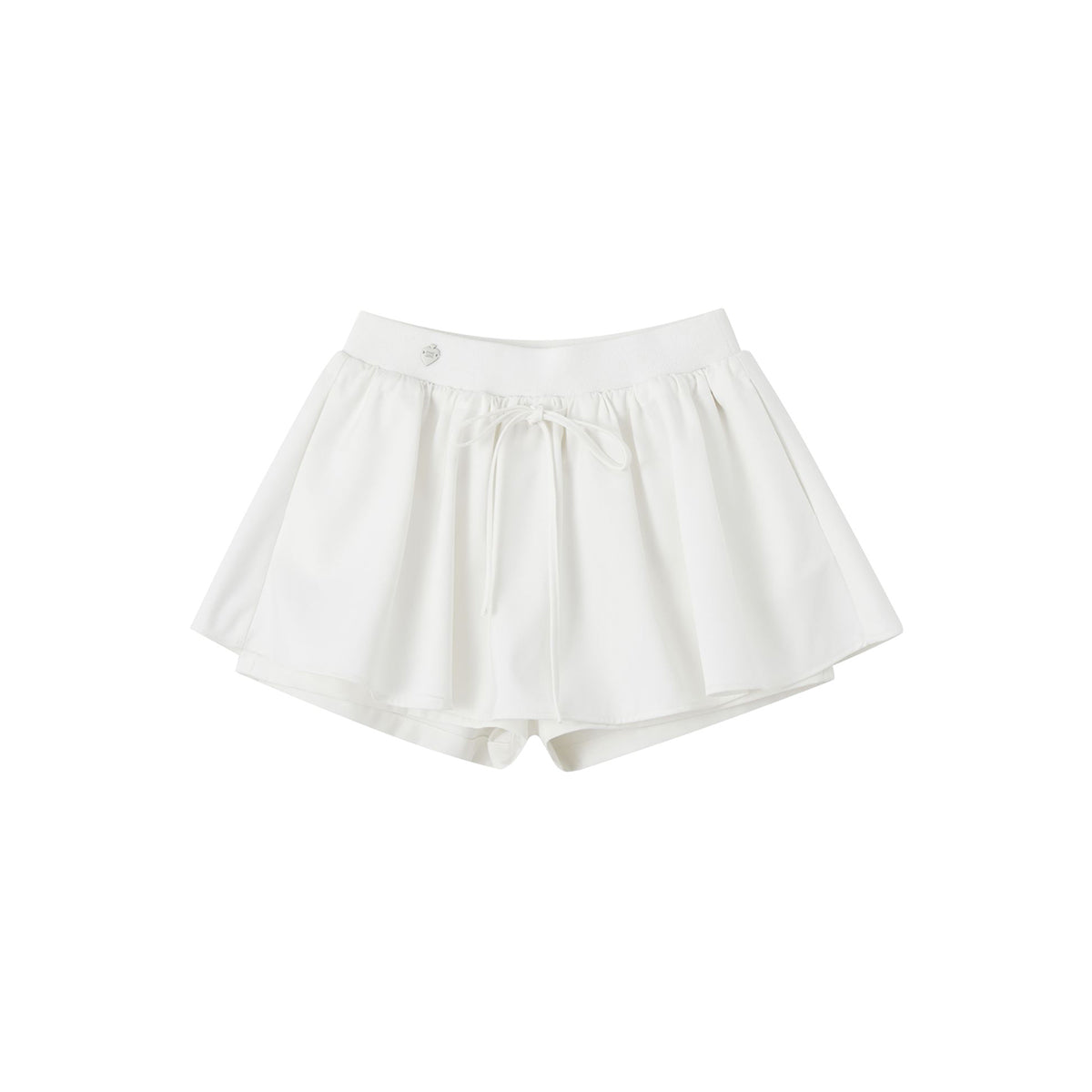 SomeSowe 3D A-Line Puffy Skirt Shorts White