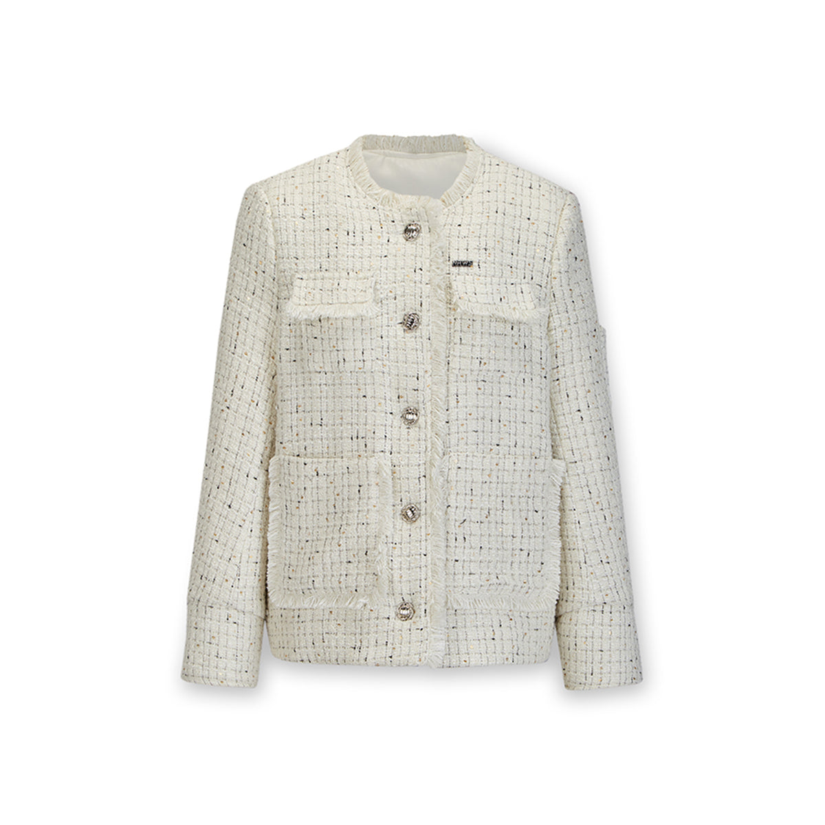 NotAwear Tassel Woolen Tweed Jacket White