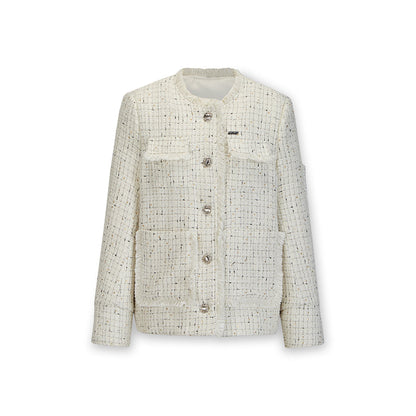 NotAwear Tassel Woolen Tweed Jacket White