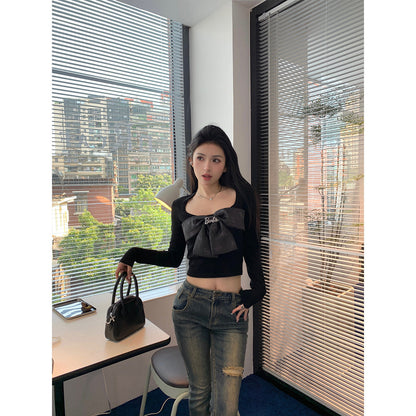 Weird Market X Barbie Bowknot Knit Top Black