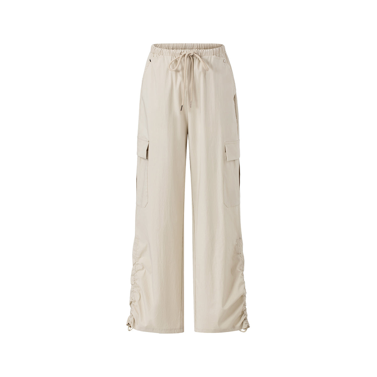 MacyMccoy Ruched Wide-Leg Cargo Pants Khaki