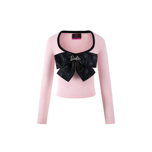 Weird Market X Barbie Bowknot Knit Top Pink