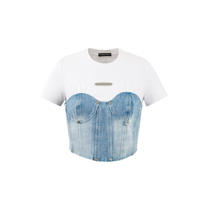 Weird Market Denim Patch Camisole Top - Mores Studio