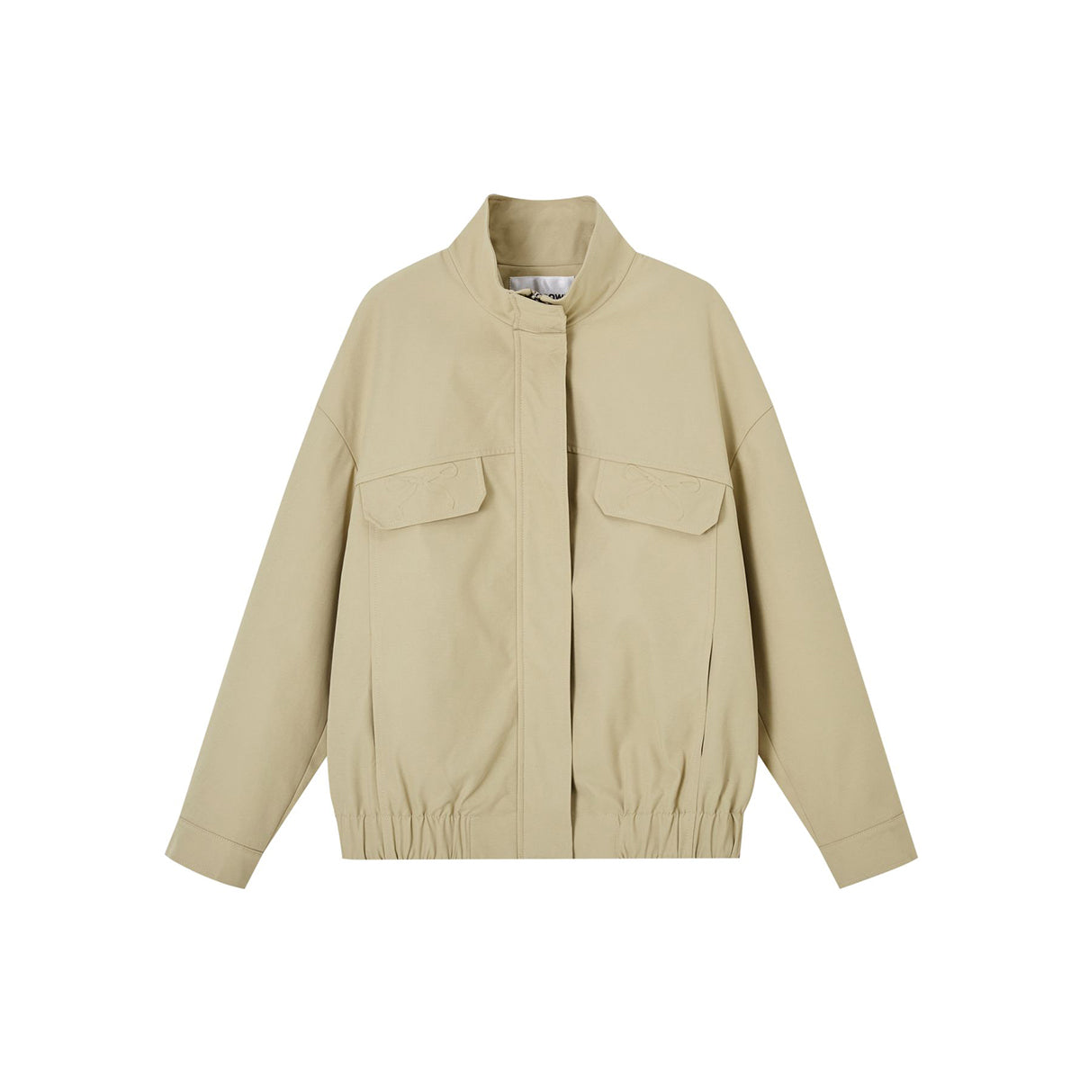 SomeSowe 3D Bow Casual Jacket Khaki