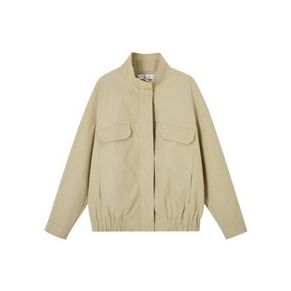 SomeSowe 3D Bow Casual Jacket Khaki