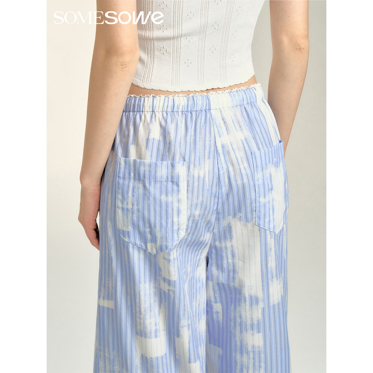 SomeSowe Cloud Striped Drawstring Pants