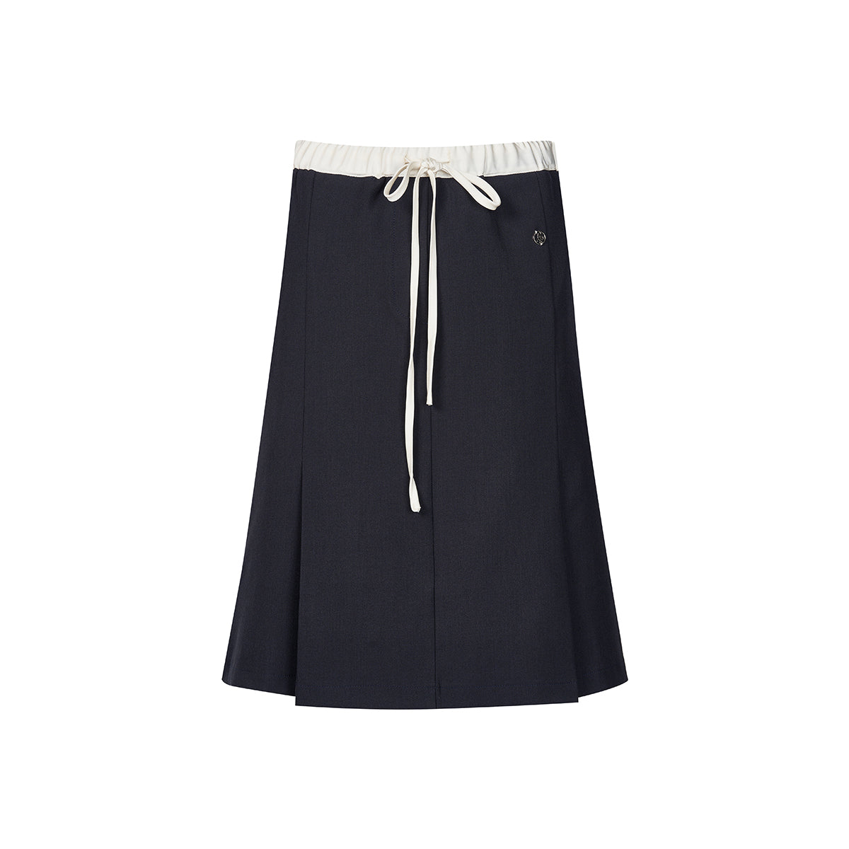 Kroche Color Blocked High Waist A-Line Skirt