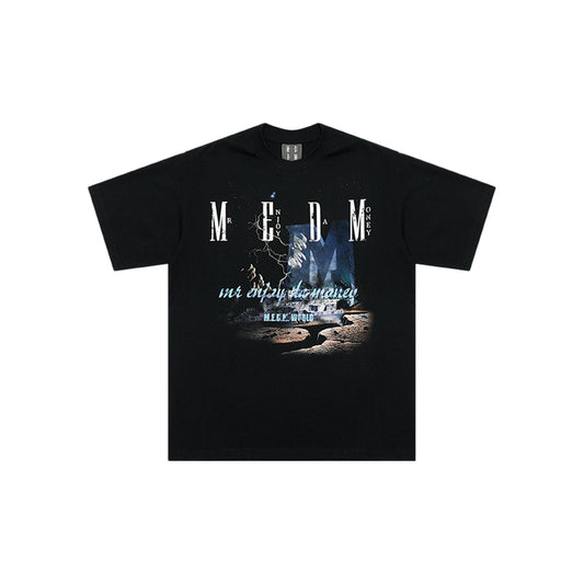 MEDM Lightning Printed Tee Black