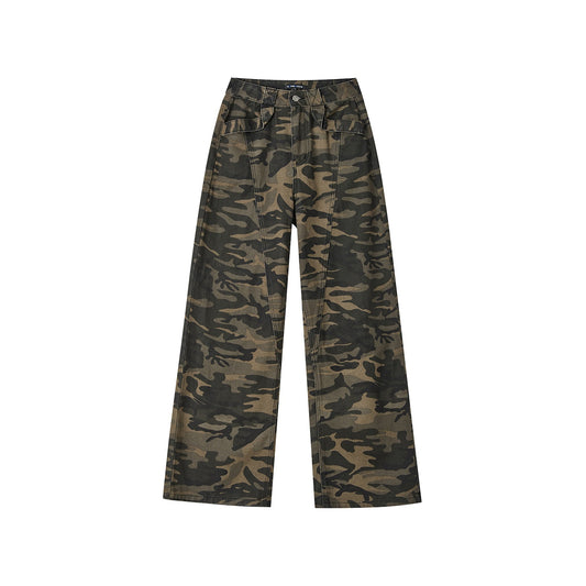 SomeSowe Vintage Camo Wide-Leg Jeans