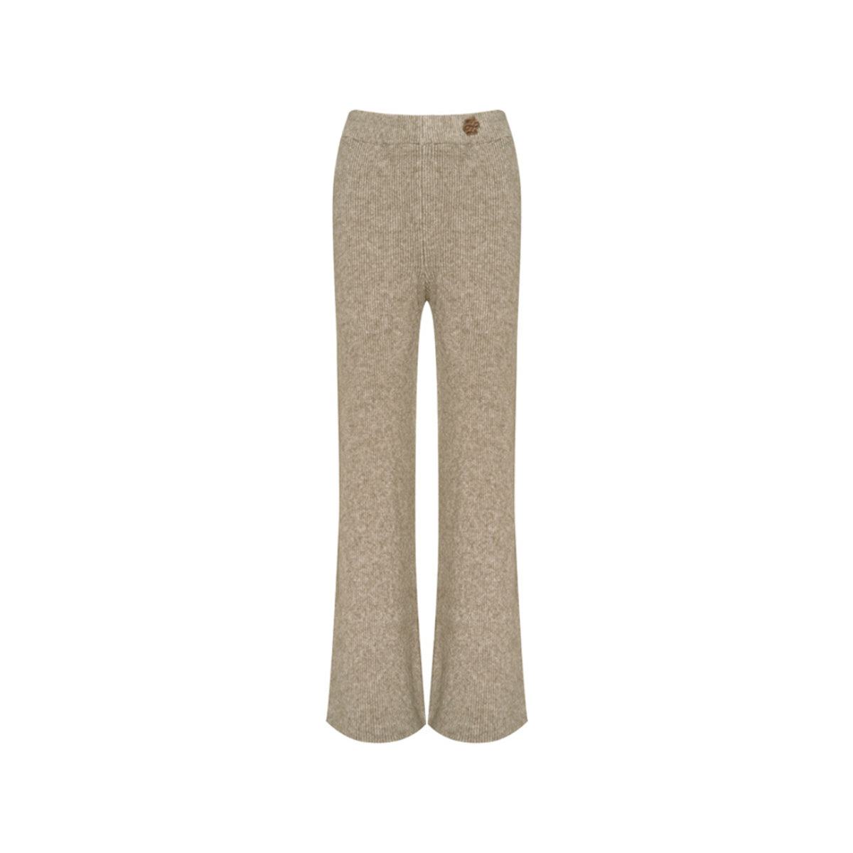 Liilou Vintage Cozy Knit Pants Oat