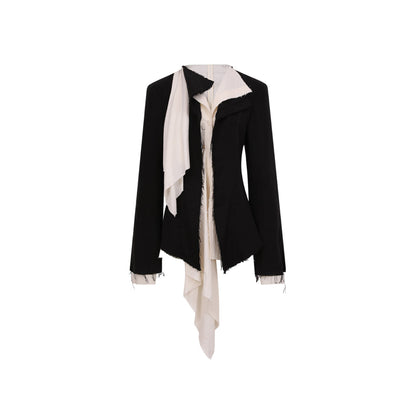 Elywood Black And White Floating Layers Suit