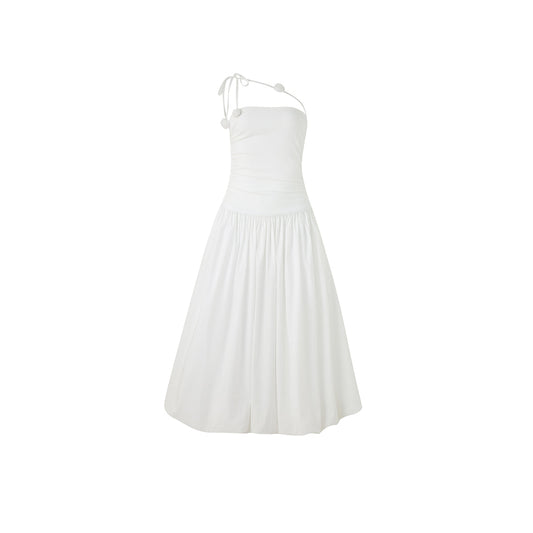 Diana Vevina French Style Halter Dress White