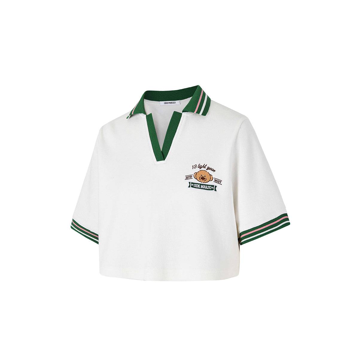 13De Marzo Vintage Tennis Top White