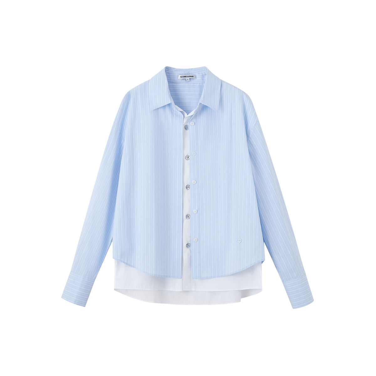 SomeSowe Folded Silhouette Striped Shirt