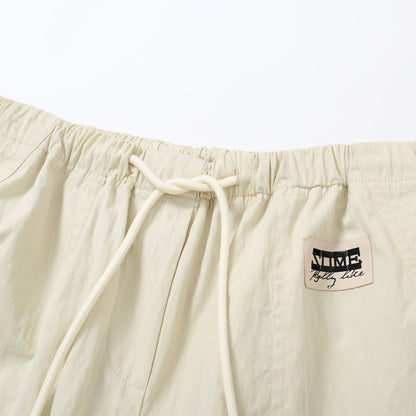 SomeSowe Cool Drawstring Cargo Pants Cream