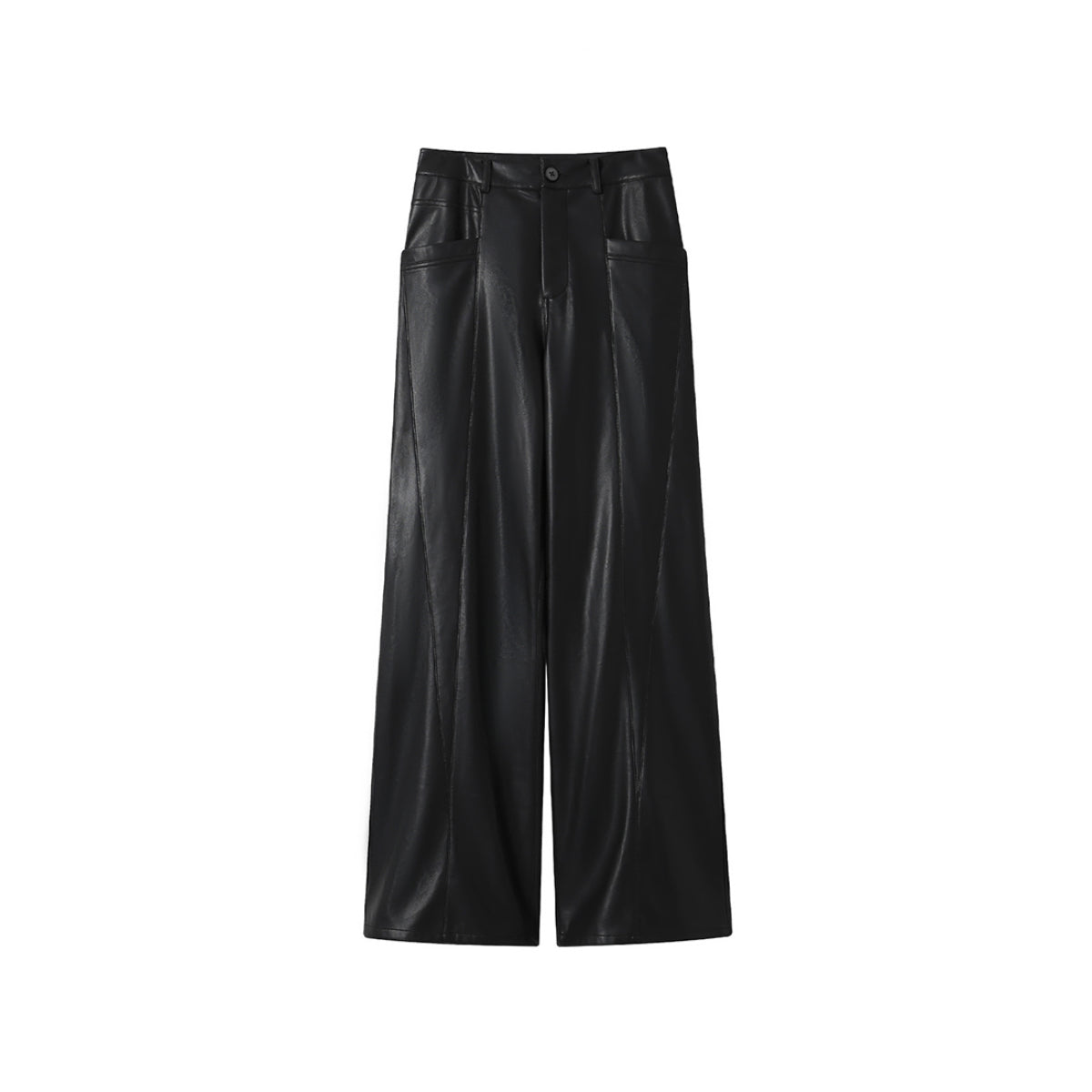 SomeSowe 3D Cutting Flare Leather Pants