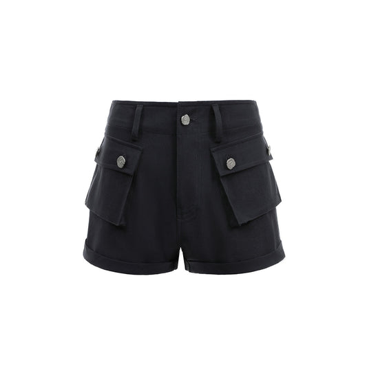 Via Pitti Pocket Cargo Shorts Black